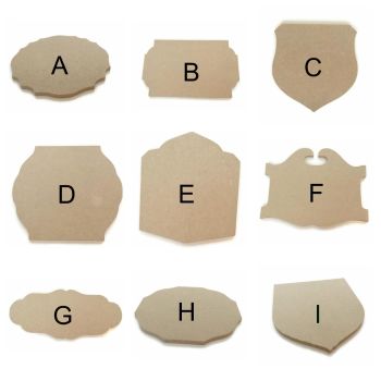 MDF Wooden Plaques, Variety of Shapes & Sizes 6mm Thick  