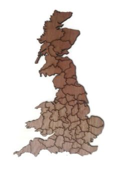 Countries Of The World, Wooden Plywood Plaques, Britain