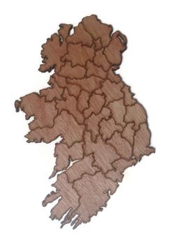 Countries Of The World, Wooden Plywood Plaques, Ireland 