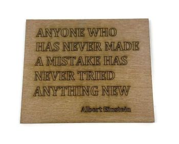 Wooden Plywood Engraved Quotes / Names - Einstein