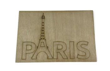 Wooden Plywood Engraved Quotes / Names - Paris
