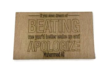 Wooden Plywood Engraved Quotes / Names - Ali