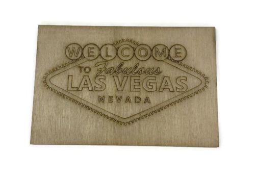 Wooden Plywood Engraved Quotes / Names - Las Vegas