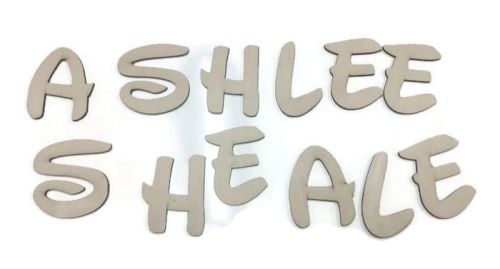 Quality Birch Plywood Wooden Alphabet Letters & Numbers, 4mm Thick Disney F