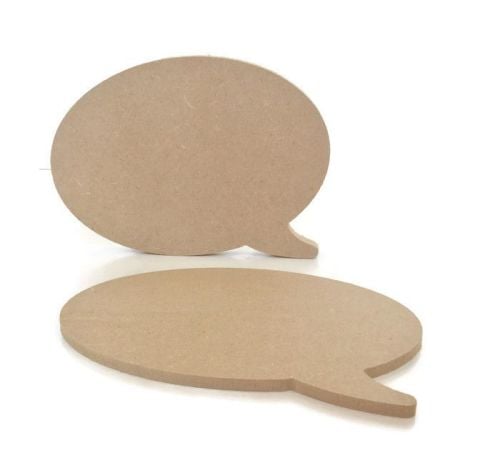 MDF Wooden SpeechBubble 6mm or 15mm Thick
