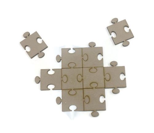 10 x MDF Wooden Jigsaw Shapes 3mm MDF  