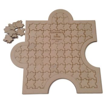 Alternative Wooden MDF Jigsaw Puzzle Guestbook Wedding Birthday Etc 460mmx460mm 
