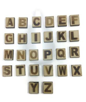 Wooden Full Alphabet Set Of Letters Scrabble 4mm Thick Various Sizes Birch MDF  