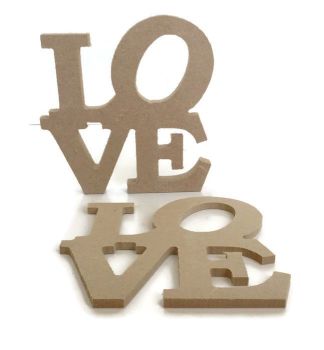 MDF Wooden 'Love' Shape 6mm 15mm Thick
