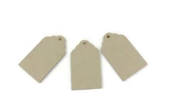3 x MDF Wooden Tags Shape 