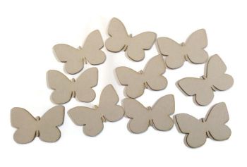 10x Wooden MDF Butterfly Shapes  