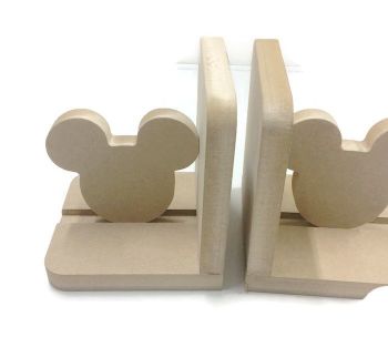 Wooden Pair Bookends - Mouse Ears