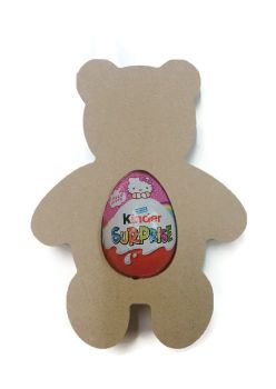 Freestanding MDF Kinder or Creme Egg Holders - Teddy Bear