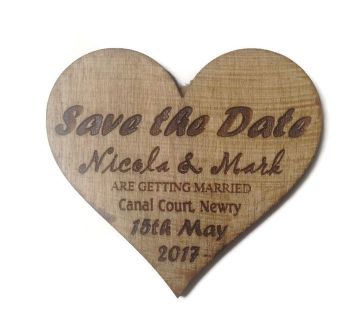Wedding Invites varnished - Heart