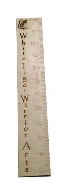 Personalised Wall Ruler , Growth Chart 60cm - 140cm, 4mm Birch Plywood And 