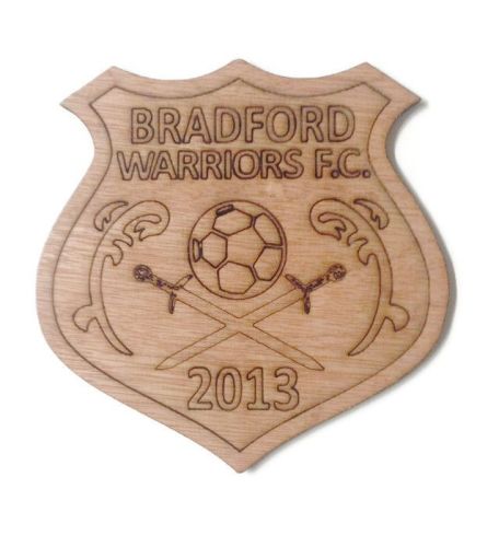 Bradford Warriors Plywood Football Crest