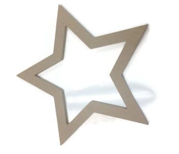 MDF Wooden Hollow Star 6mm or 15mm Thick