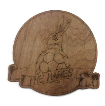 March Town Ladies FC Plywood Football Crest