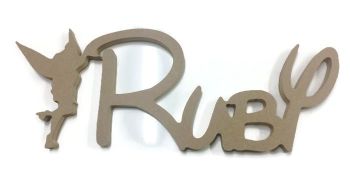 HANGING MDF Wooden Tinkerbell Disney Custom Name Plaque 150mm/6mm