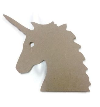 MDF Wooden Unicorn Head 6mm or 15mm Thick