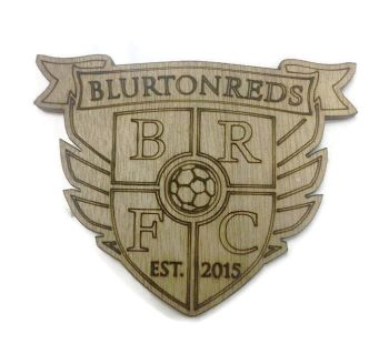 Blurton Reds Plywood Football Crest