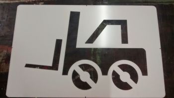 Custom PVC Floor / Wall / Pavement / Doors / Concrete Stencil Signs Airbrush (Forklift Sign)