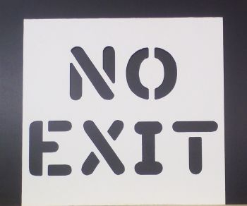 Custom PVC Floor / Wall / Pavement / Doors / Concrete Stencil Signs Airbrush (NO EXIT Sign)