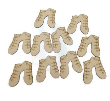 Irish Dancing Shoes 4mm MDF 80mm high, pack of 10