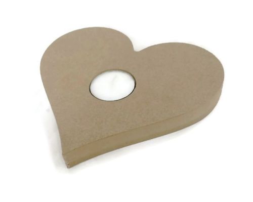 Wooden MDF Candle Holder 18mm Thick - Heart