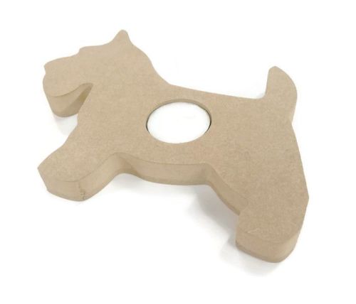 Wooden MDF Candle Holder 18mm Thick - Dog