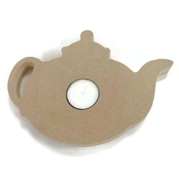 Wooden MDF Candle Holder 18mm Thick - Teapot