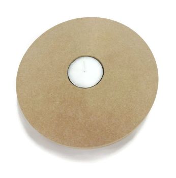 Wooden MDF Candle Holder 18mm Thick - Circle