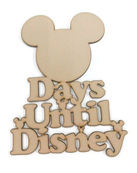 Days Until Disney Mickey Mouse Head 4mm MDF 480mm High