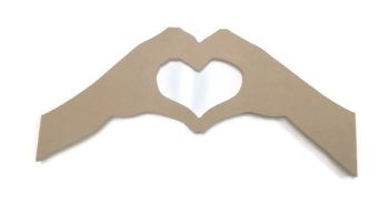 MDF Wooden Heart Arms 6mm or 15mm Thick