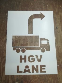 Custom PVC Floor / Wall / Pavement / Doors / Concrete Stencil Signs Airbrush (HGV LANE Sign)