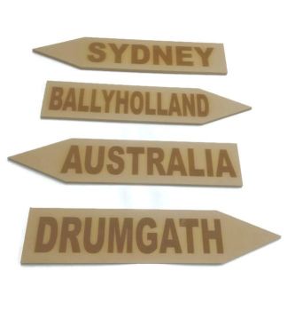 Wooden MDF Etched Arrow , Signpost Shape Personalised