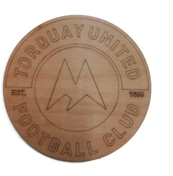 Torquay united Plywood Football Crest