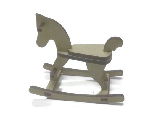 Small 3D Rocking horse 6mm MDF 130mm high - Perfect for small figures to si
