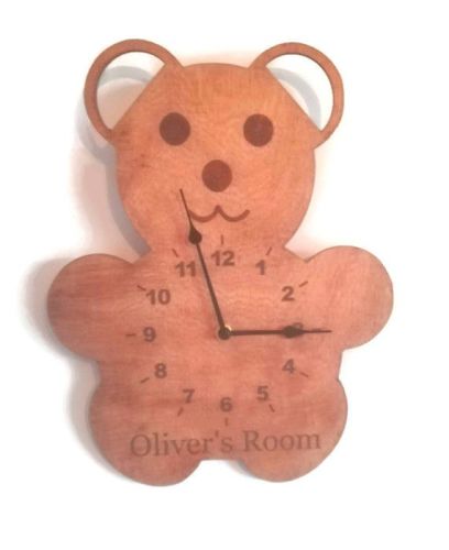 Bear Style Personalised Clock