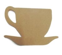 MDF Wooden Cup & Saucer 6mm or 15mm Thick