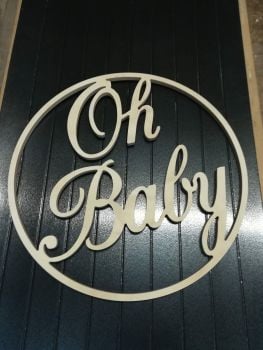 Oh Baby Logo 18mm Birch Plywood Unpainted 700mm
