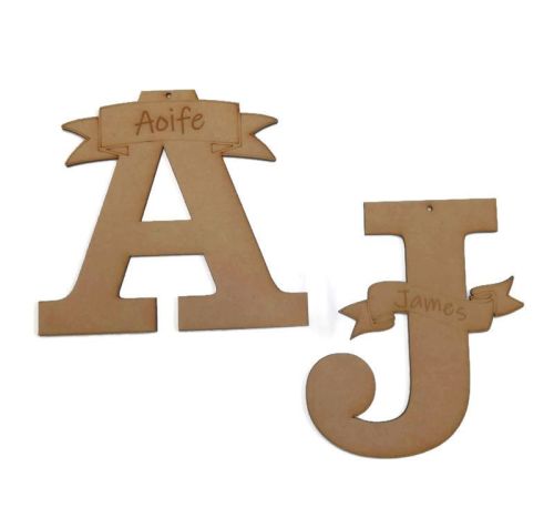 MDF Wooden Personalised Name Letters Various Sizes 3mm MDF Any Letter Avail