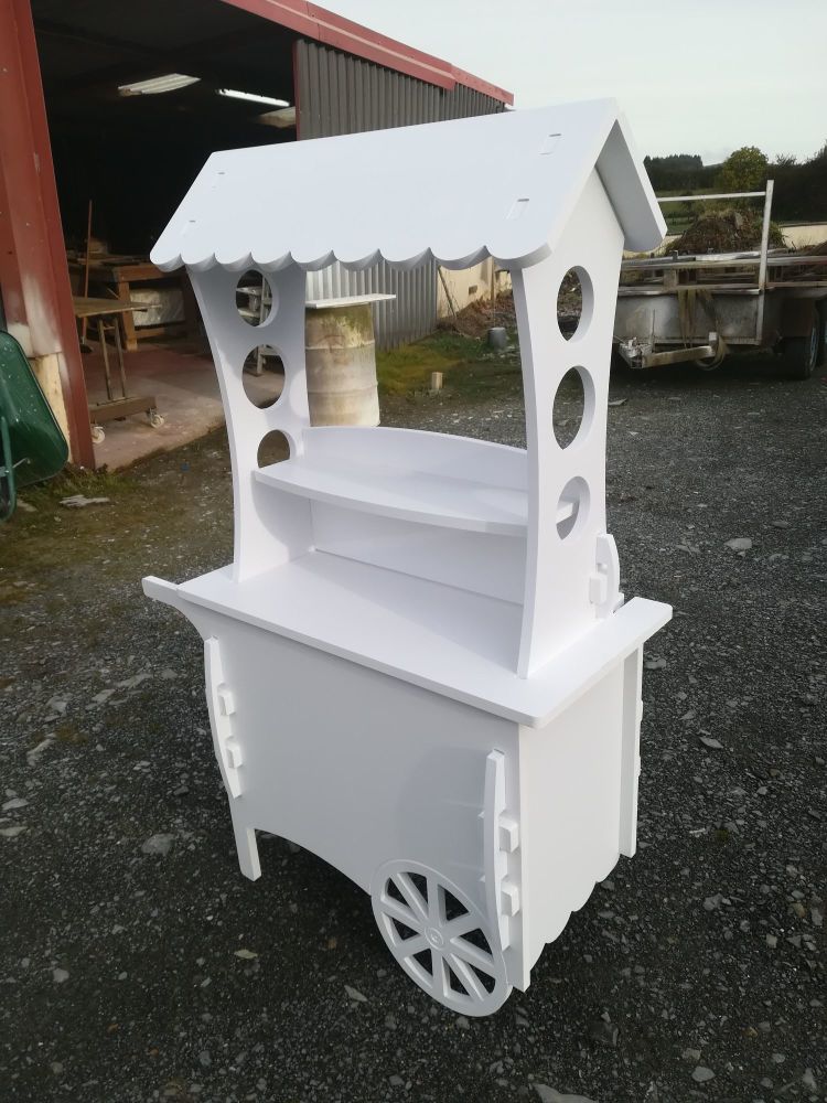 Candy Carts Sweet Wedding Cart Party Tall Medium Size 1420mm Solid White PV