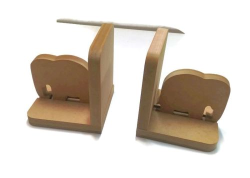 Wooden Pair Bookends - Elephant