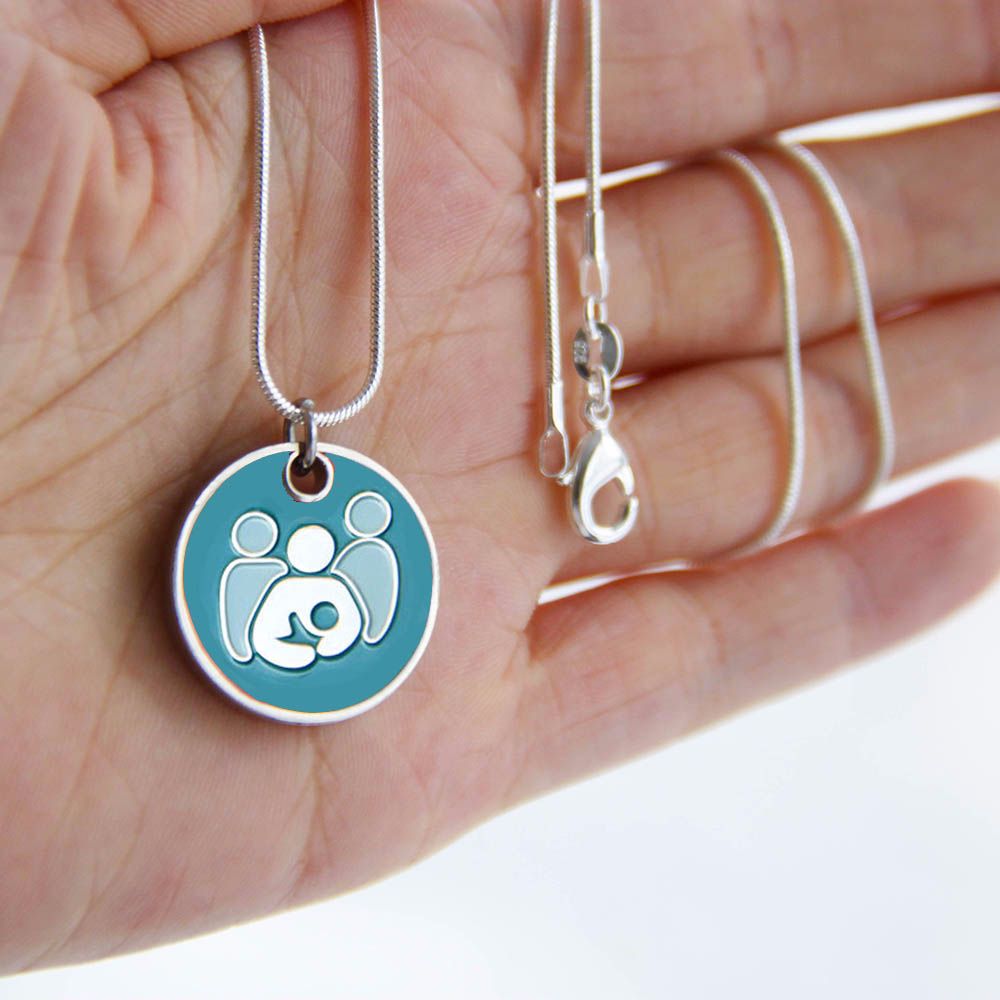 Breastfeeding Supporter Token with Silver Necklace