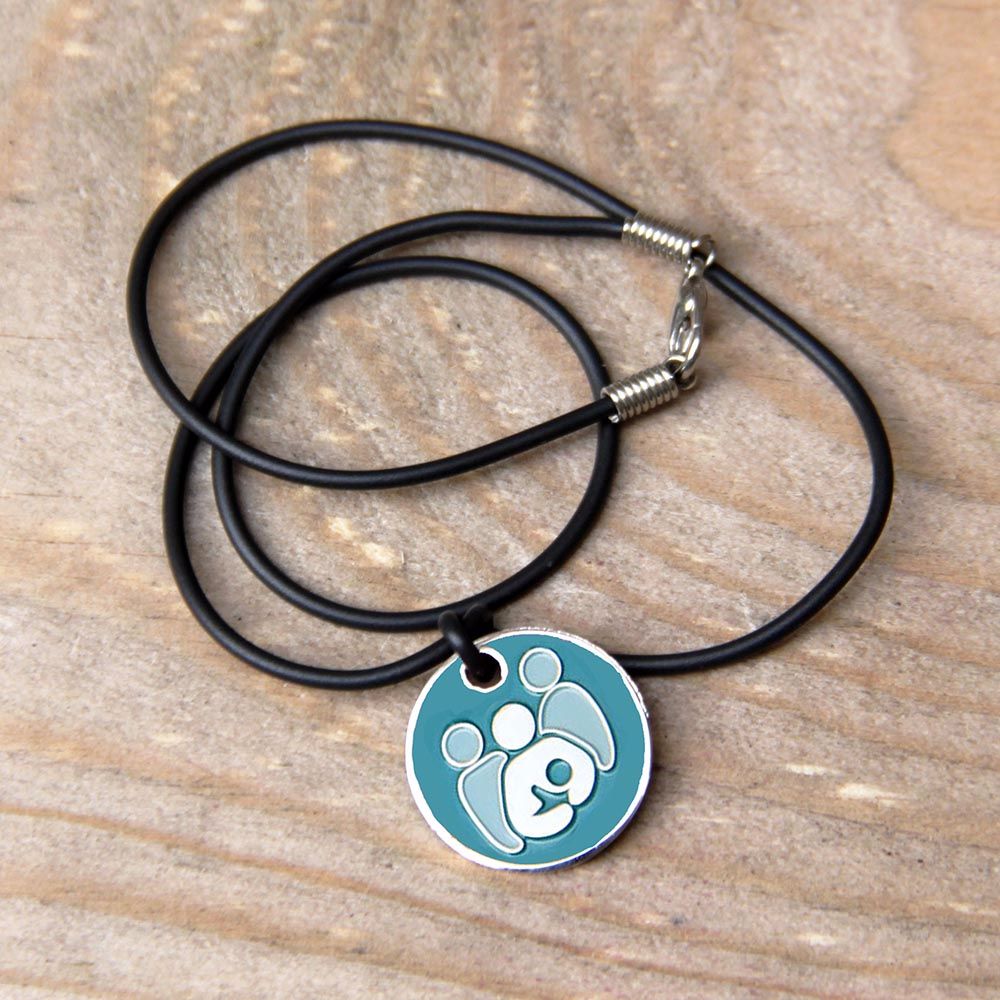 Breastfeeding Supporter Token with Black Cord Necklace