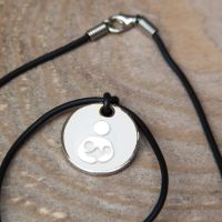 Tandem/Twin Breastfeeding with Black Cord Necklace