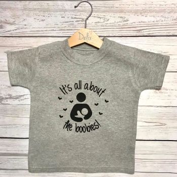 'All about the Boobies!' child's t-shirt