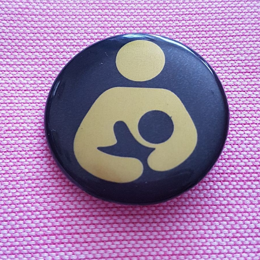 Breastfeeding logo button badge