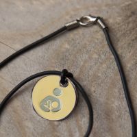 EBM Token with Black Cord Necklace
